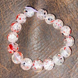 Handmade Red&Black Heishi Polymer Crystal / Glass / Stone Beads Stretchy Bracel